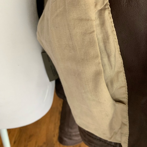 Brown leather Marc New York, Andrew Marc jacket - Picture 3 of 5